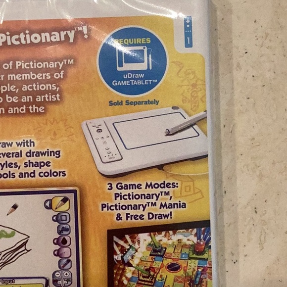 Pictionary Udraw Nintendo Wii Game New Factory Sealed U Draw - Picture 4 of 10